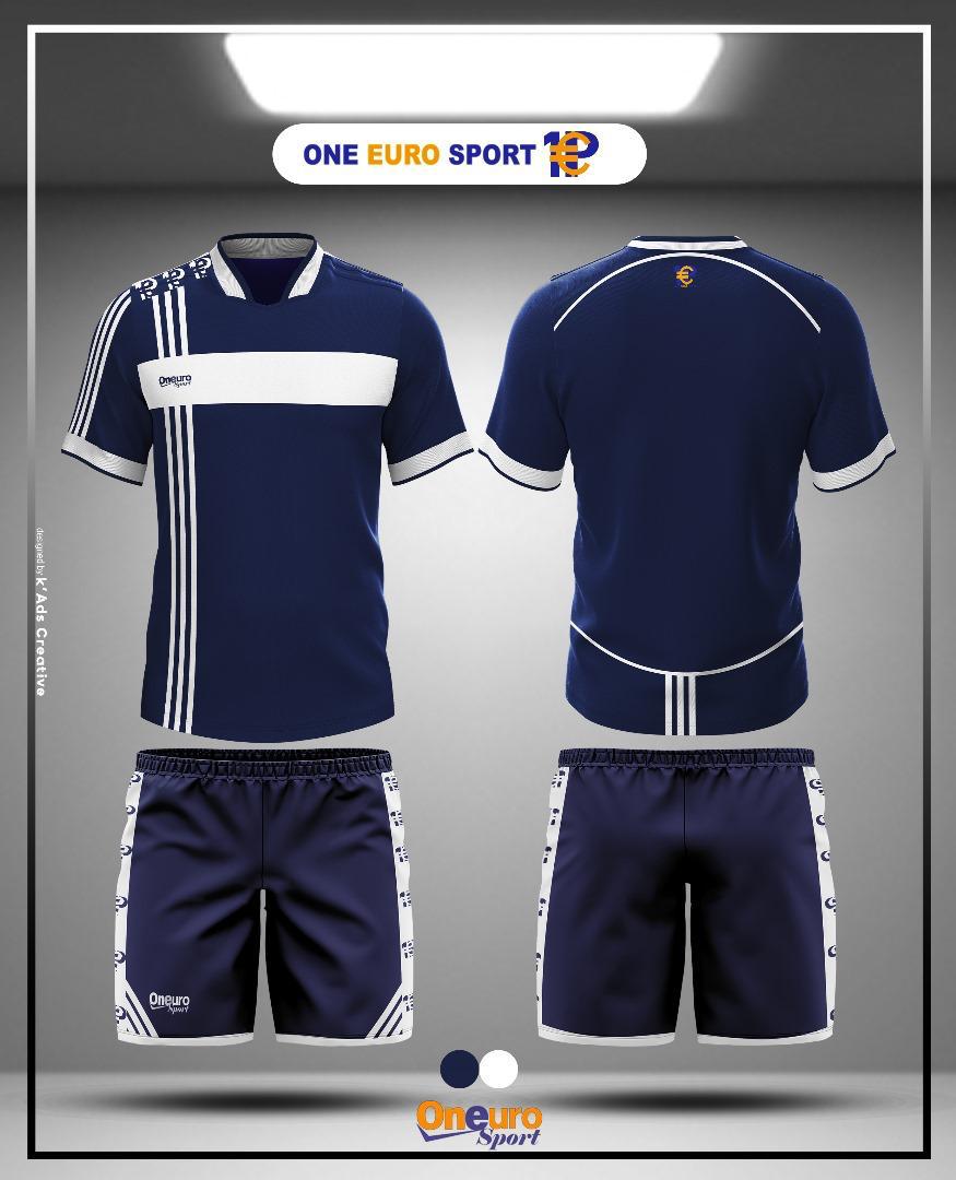 mallot one euro sport trois bande vertical devant