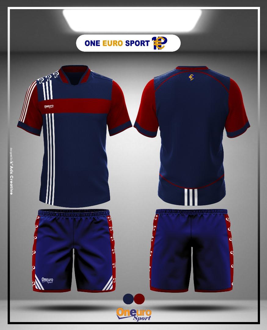 mallot one euro sport trois bande vertical devant - Image 3