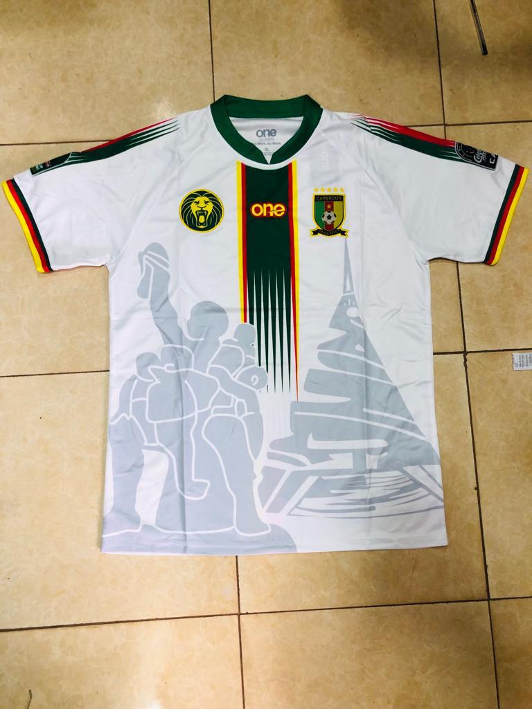 maillot CAMEROUN one all sport monument blanc CAMEROUN
