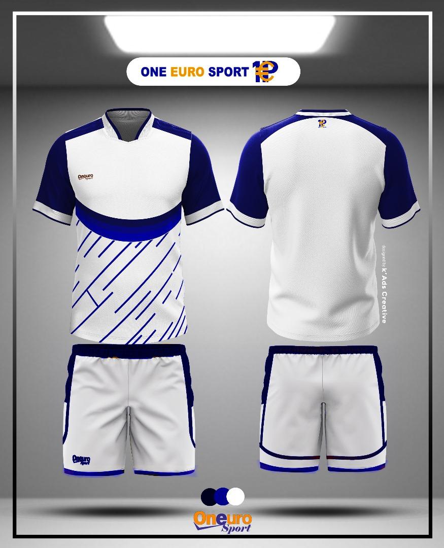 maillot one euro sport demi cercle bleu de france bleu nuit blanc