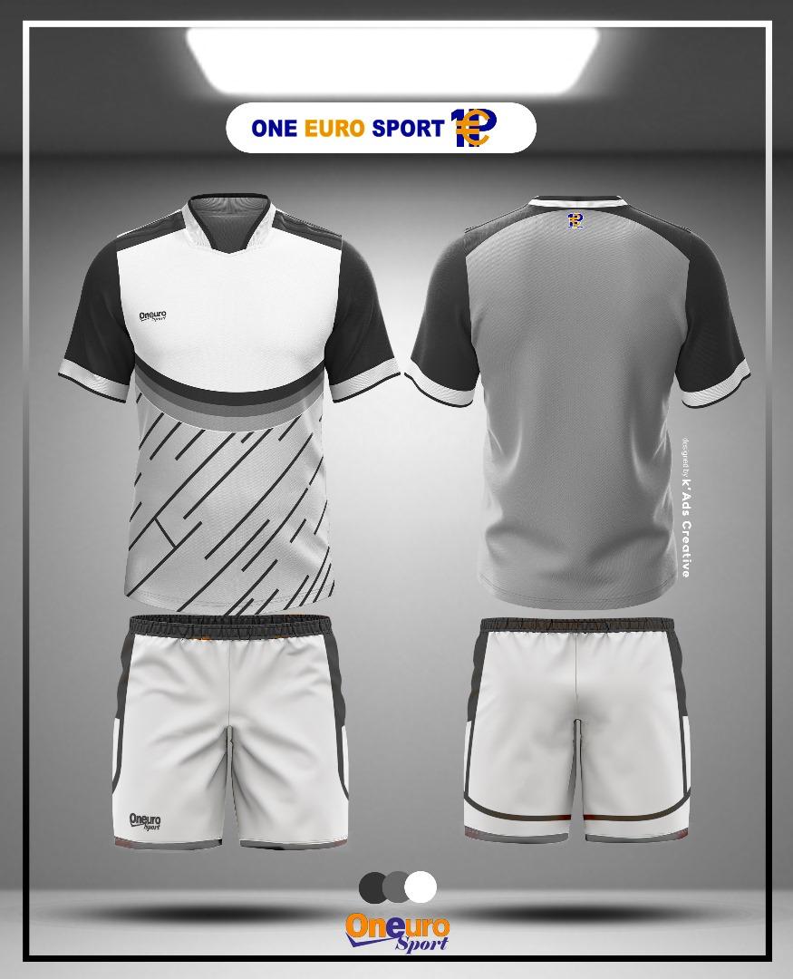 maillot one euro sport demi cercle gris