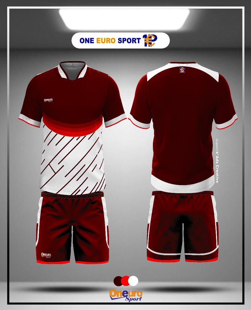 maillot one euro sport demi cercle rouge