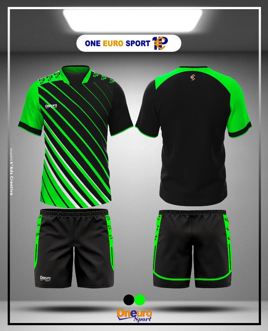 maillot one euro sport raye vert