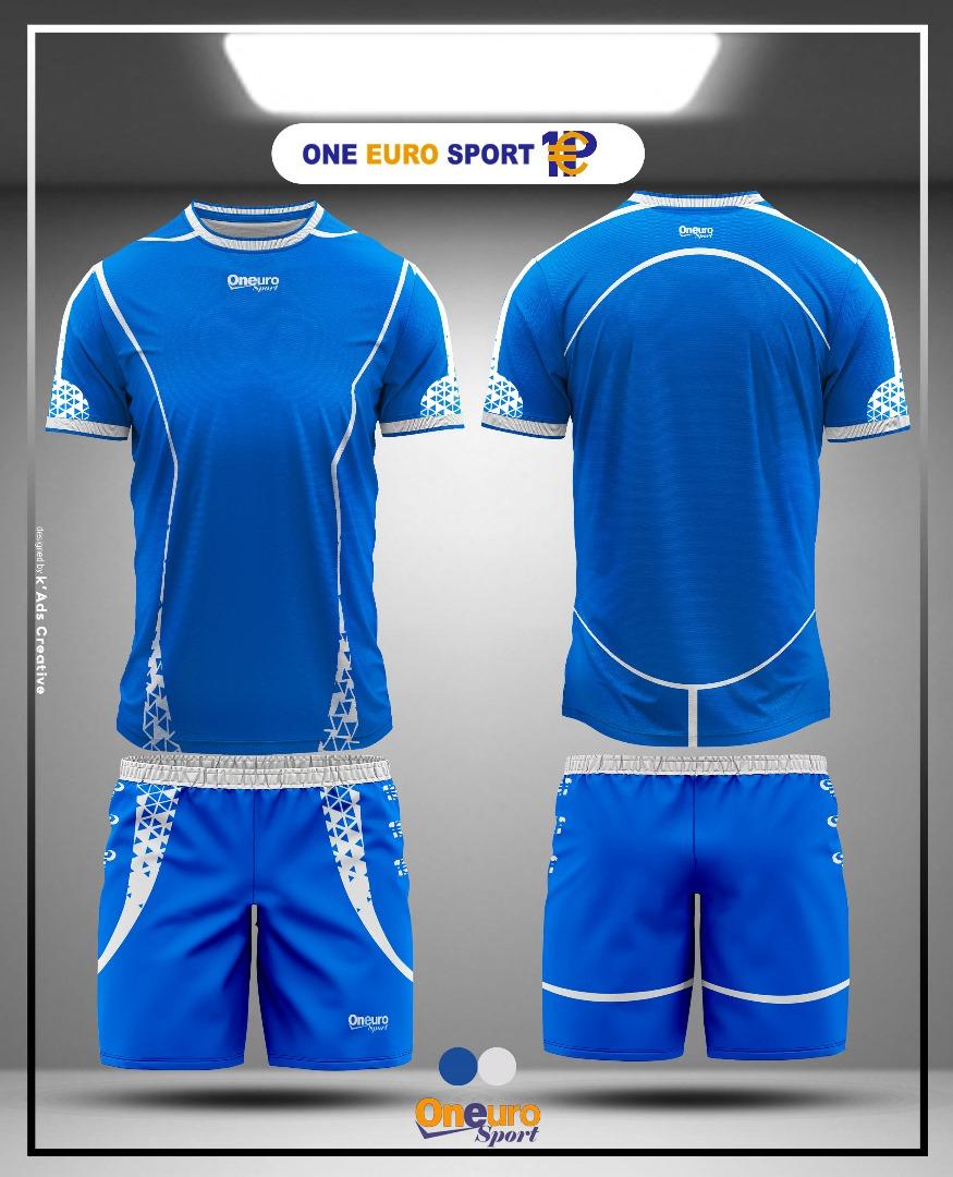 maillot one euro sport unique bleu ciel