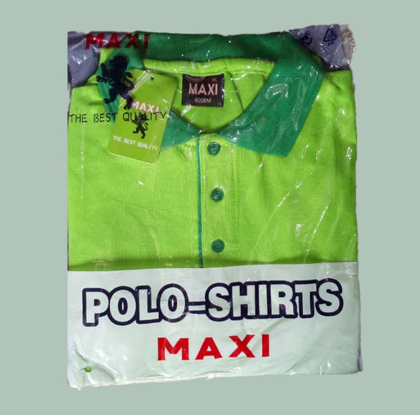polo maxi vert citron col vert foret