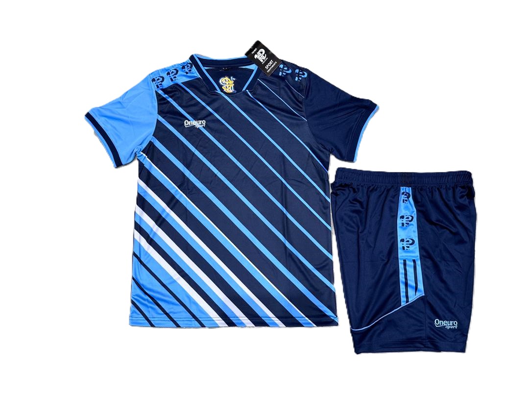 maillot bleu nuit rayé bleu ciel
