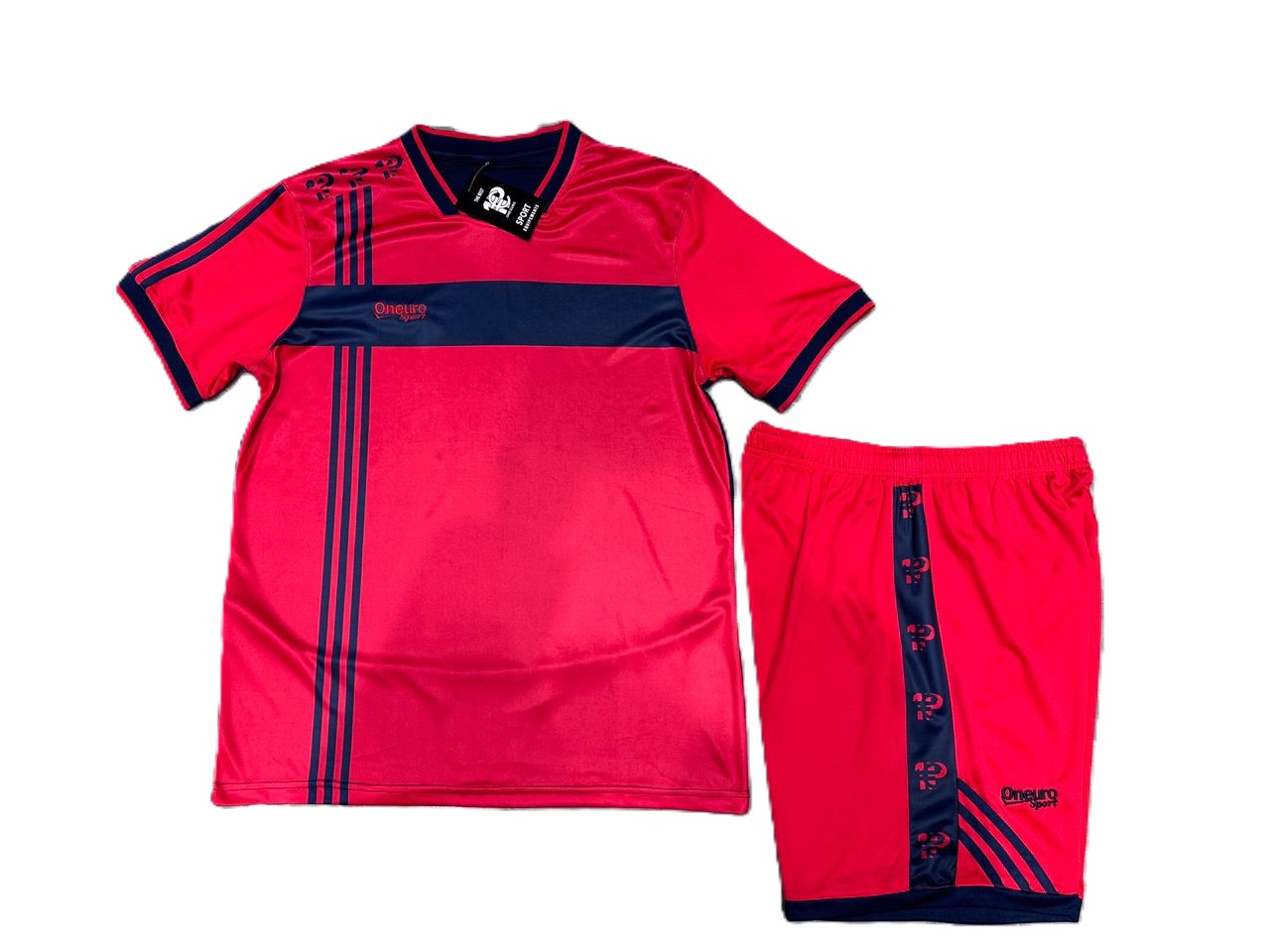 maillot rouge trois bandes bleu nuit