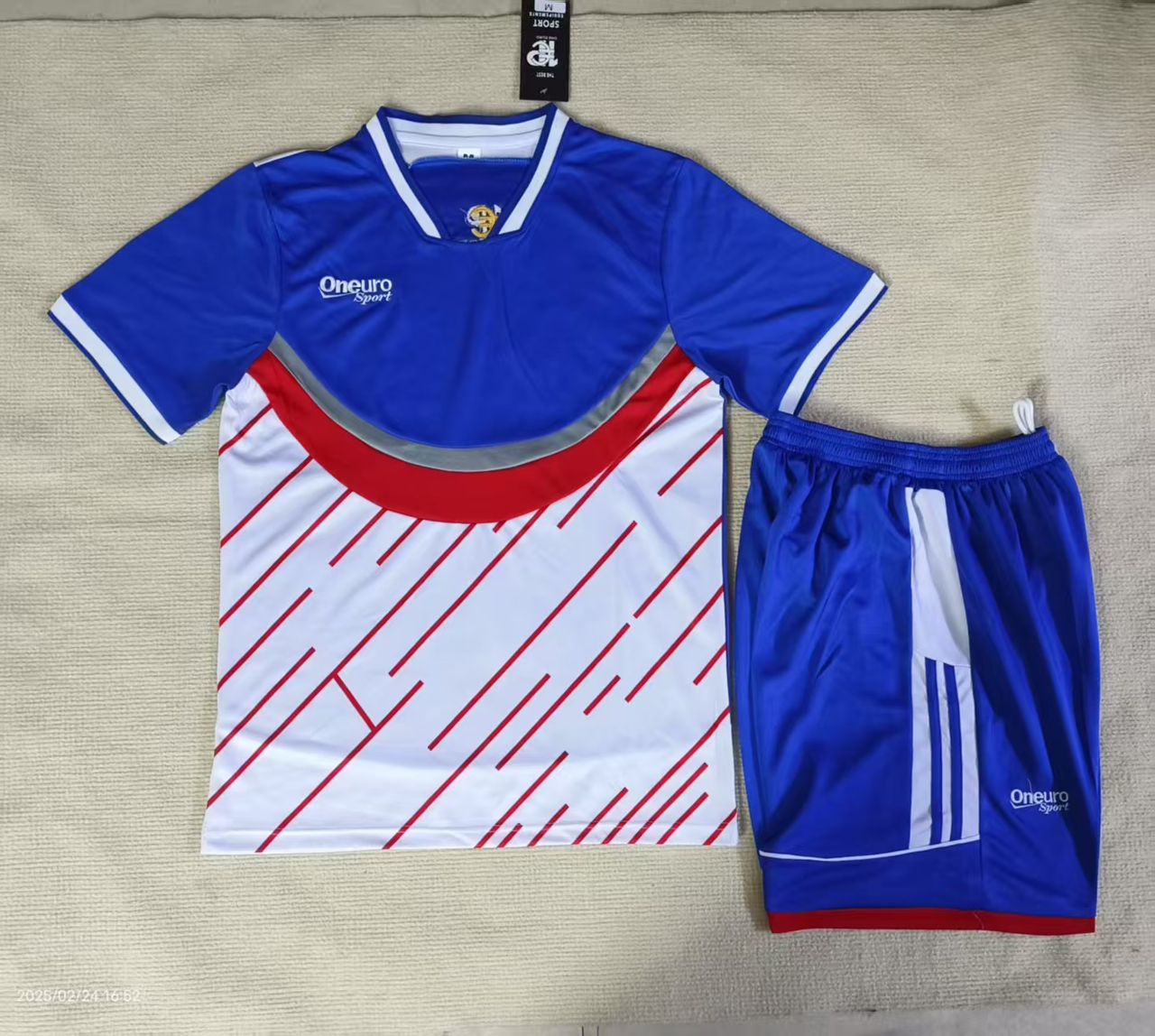 MAILLOT ONE EURO CERCLE BLEU DE FRANCE BLANC ROUGE