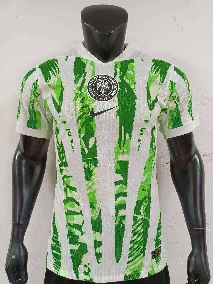 MAILLOT NIGERIA PRO  BLANC BANDE VERT