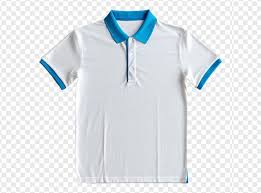 POLO BW BLANC COL BLEU CIEL