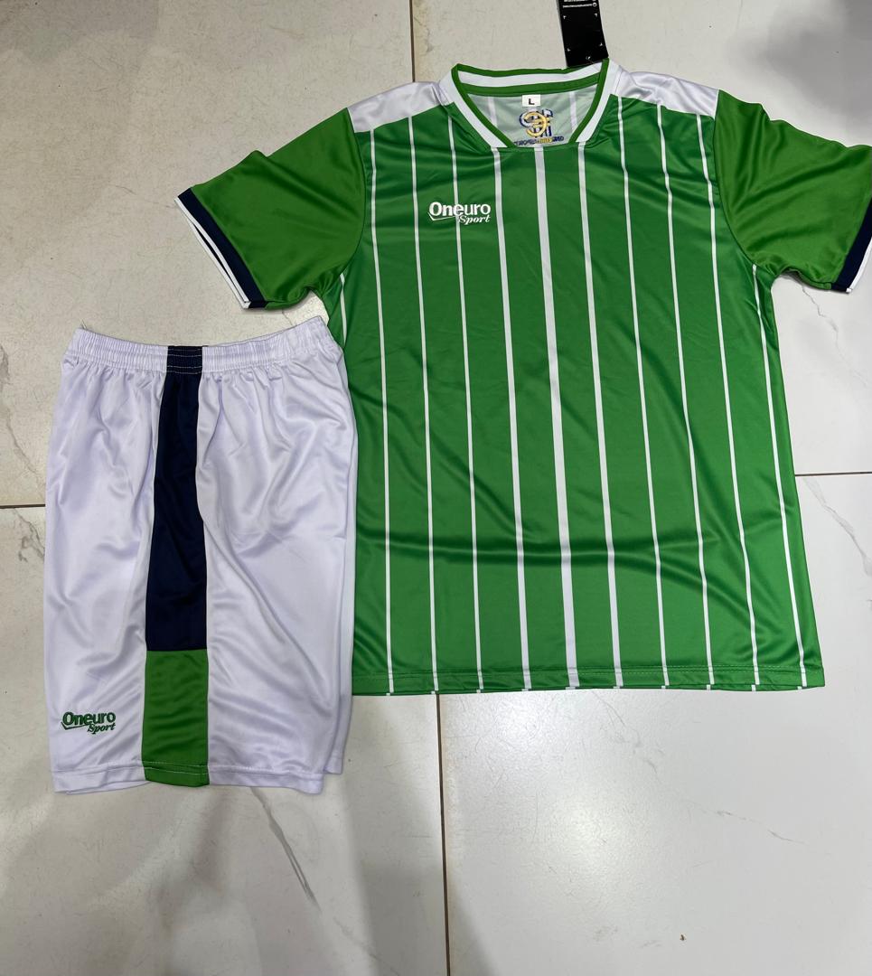 MAILLOT ONE EURO SPORT RAYE VERTICALE VERT